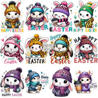 Load image into Gallery viewer, 45 Easter Day Cute Bunny With Drink Designs Bundle Png

