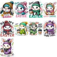 Load image into Gallery viewer, 45 Easter Day Cute Bunny With Drink Designs Bundle Png
