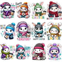 Load image into Gallery viewer, 45 Easter Day Cute Bunny With Drink Designs Bundle Png
