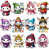Load image into Gallery viewer, 45 Easter Day Cute Bunny With Drink Designs Bundle Png
