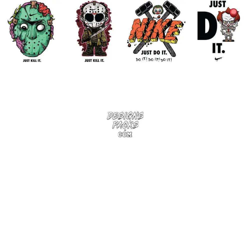 45 Halloween Horror Swoosh Mix Designs Bundle Png