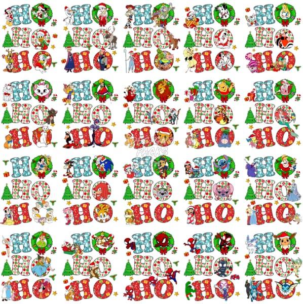 45 Ho Christmas Pop Culture Mix Designs Bundle Png