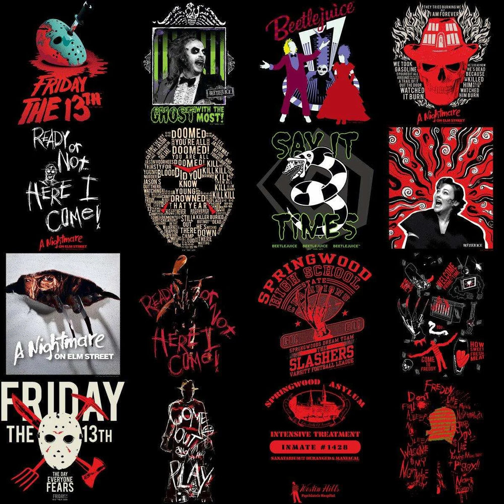 45 Horror Halloween Movies Designs Bundle PNG