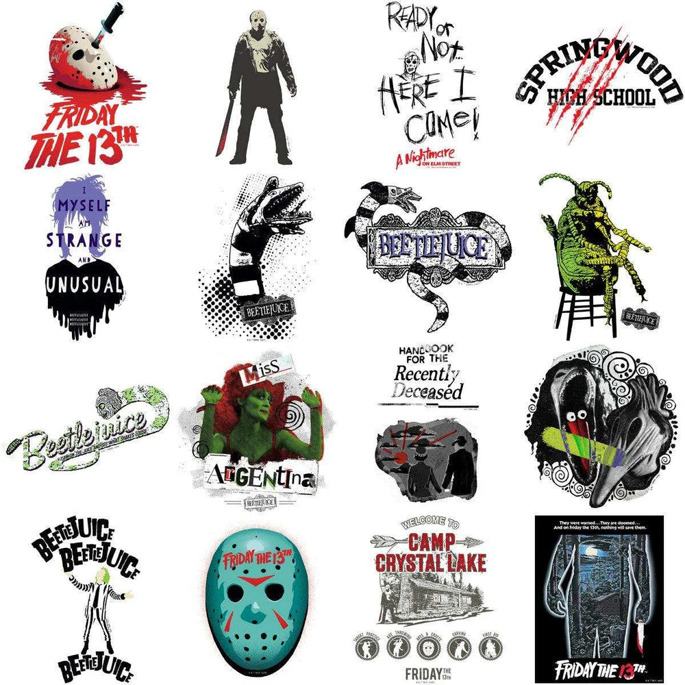 45 Horror Halloween Movies Designs Bundle PNG