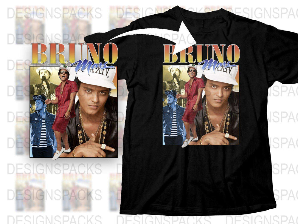 Bruno Mars Vintage T-Shirt, Retro 90s Music Artist Graphic Tee, Unisex Fashion Top, Casual Streetwear, Gift for Fans
