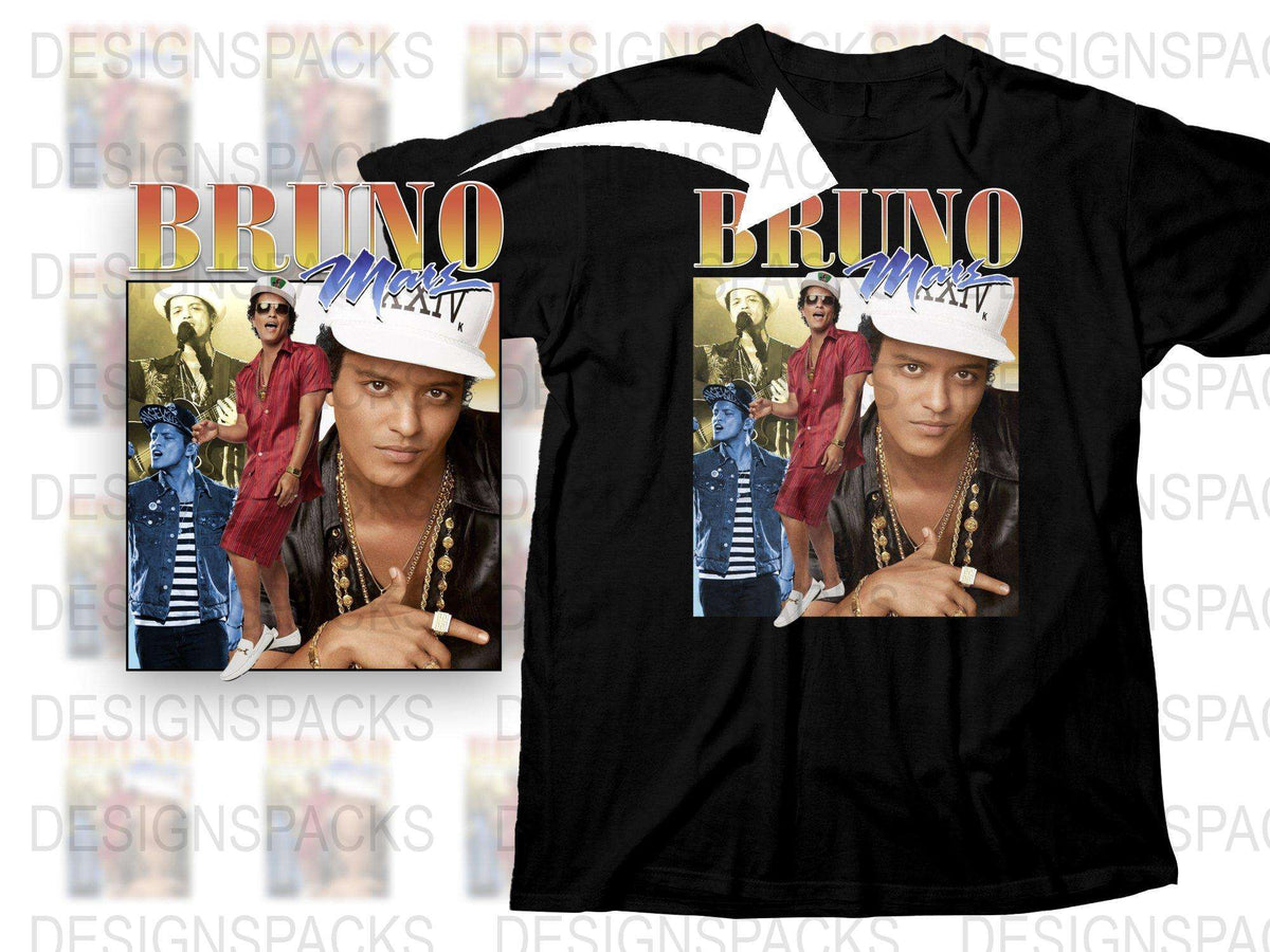 Bruno Mars Vintage T-Shirt, Retro 90s Music Artist Graphic Tee, Unisex Fashion Top, Casual Streetwear, Gift for Fans