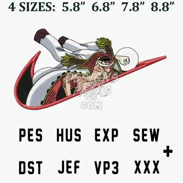 Edward Newgate Swoosh Sport Anime Embroidery Design