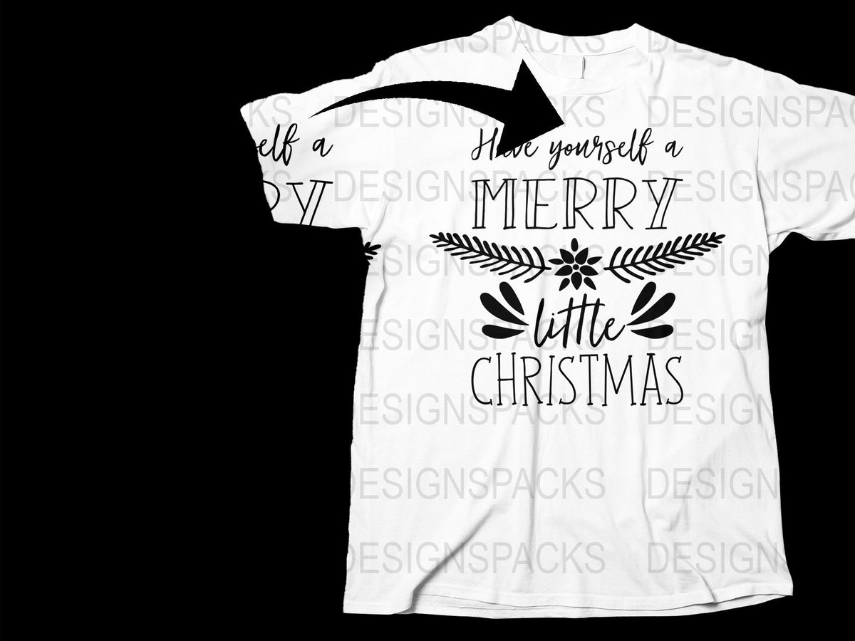 Merry Little Christmas T-Shirt, Holiday Graphic Tee, Festive Winter Apparel, Unisex Adult Sizes