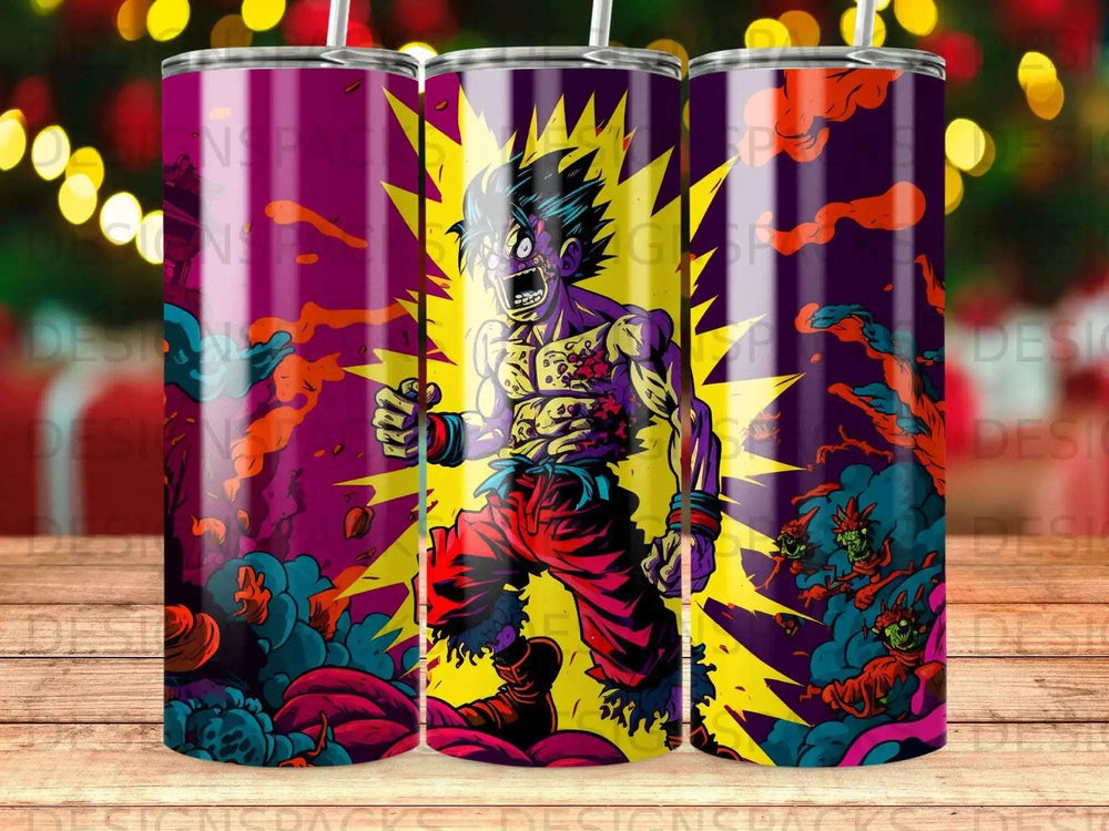 Goku with spiky yellow aura, angry expression, and ripped clothes.