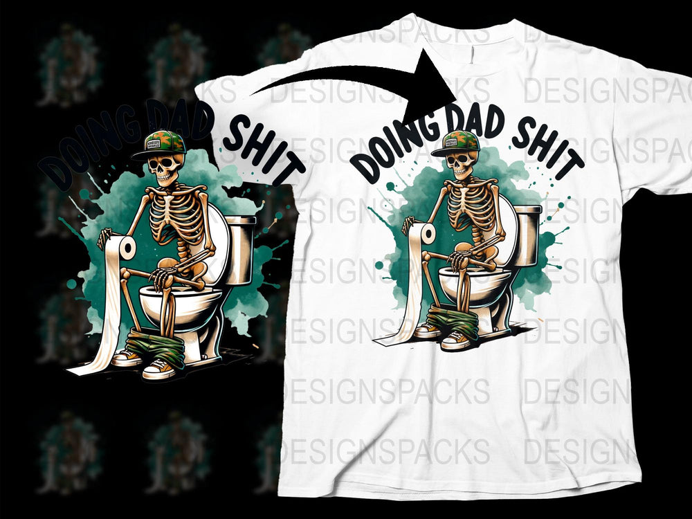 Funny Skeleton T-Shirt, Doing Dad Stuff Graphic Tee, Unique Father's Day Gift, Cool Dad Shirt