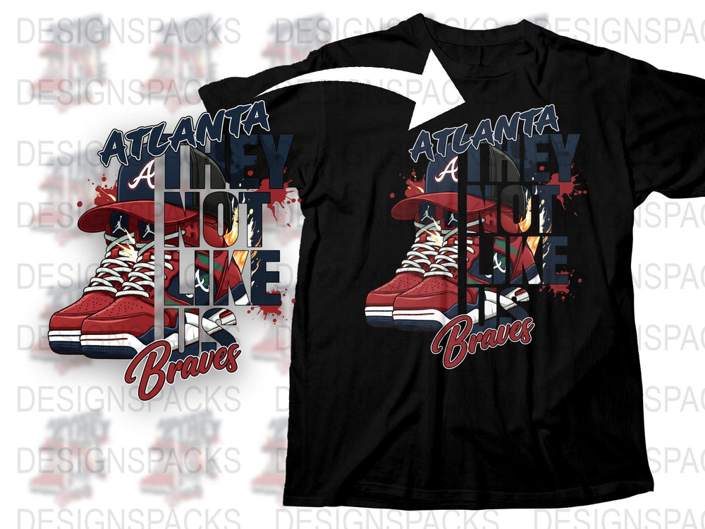 Atlanta Honey Braves T-Shirt, Red Sneakers Graphic Tee, Urban Style Fashion, Unisex Clothing