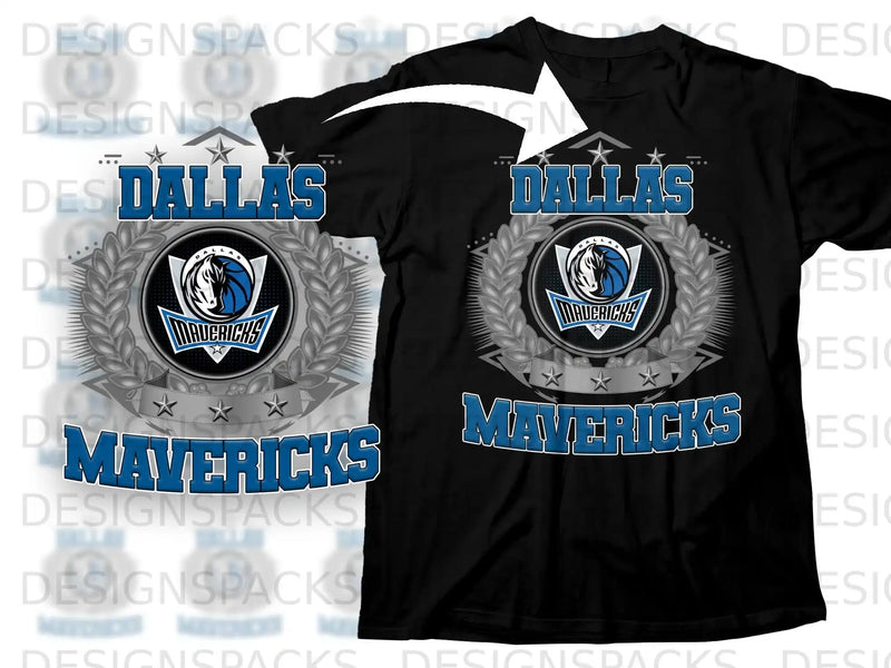 Dallas Mavericks Emblem Graphic Tee Basketball Shirt