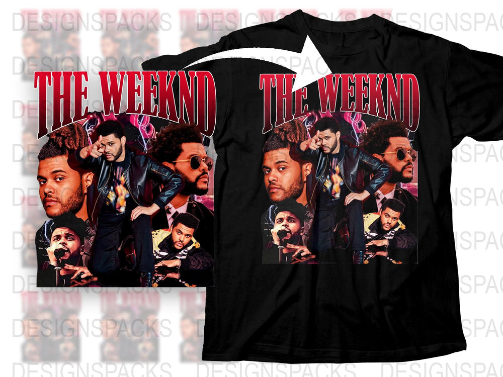 The Weeknd Fan T-Shirt, Vintage Style Graphic Tee, Music Pop Star Concert Shirt, Retro Band Merchandise, Casual Streetwear Clothing