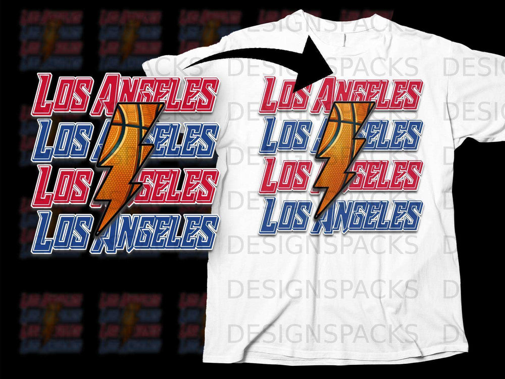 Los Angeles Lightning Basketball Graphic Shirt