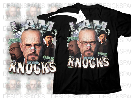 Breaking Bad Inspired T-Shirt, Heisenberg Graphic Tee, I Am the One Who Knocks, Men's Fashion, TV Show Merchandise