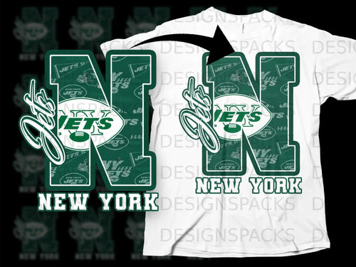 New York Jets N Logo Design T-shirt