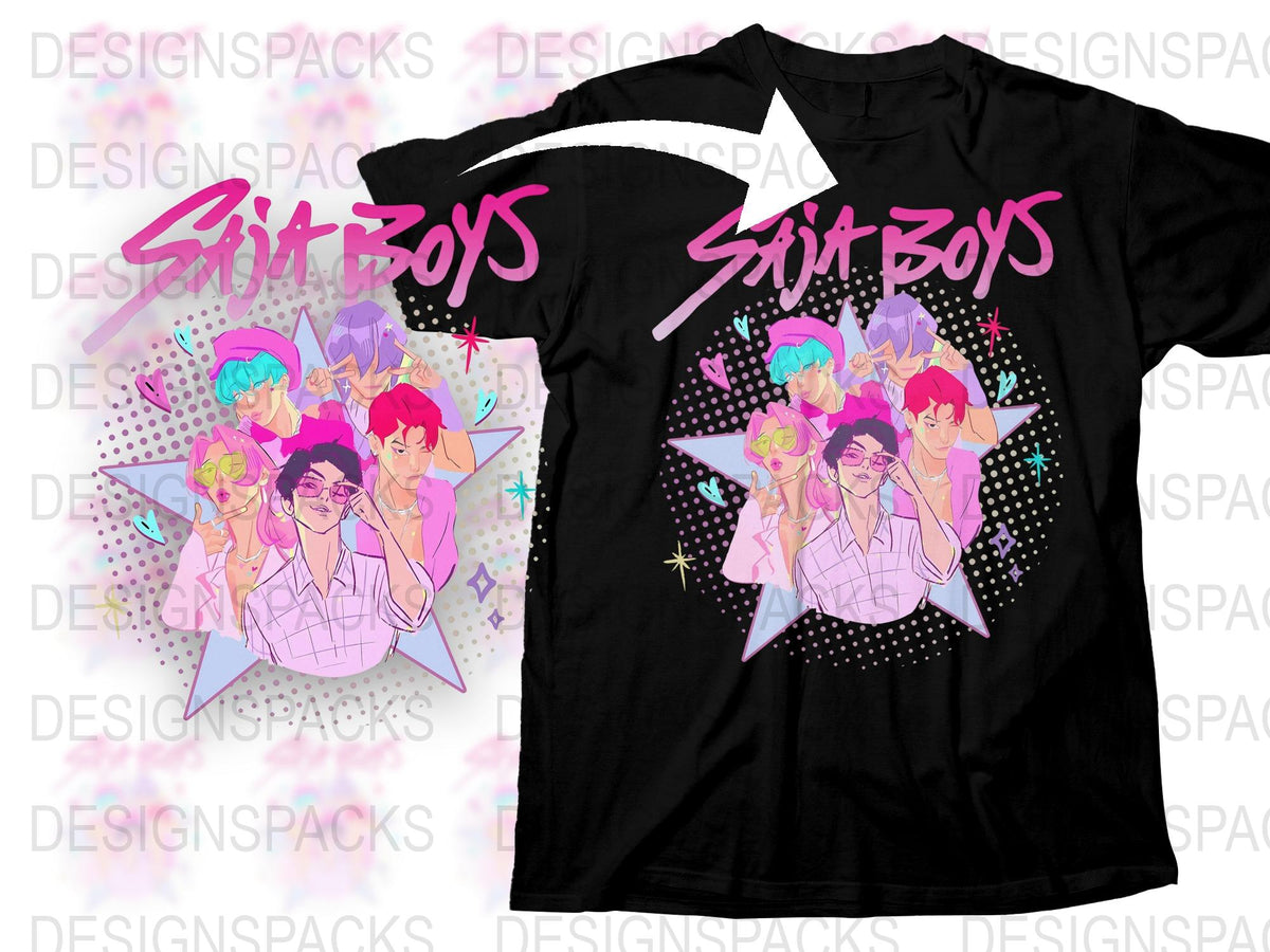 Anime Inspired T-Shirt, Swag Boys Graphic Tee, Colorful Manga Art Design, Trendy Casual Streetwear, Unisex Fashion Shirt