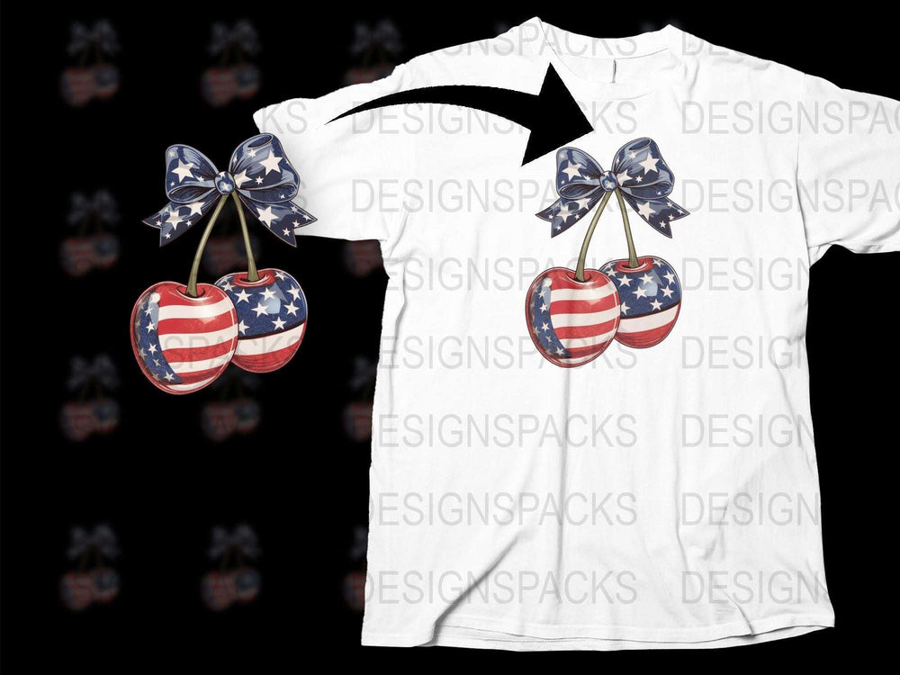Patriotic USA Flag Heart Earrings and T-Shirt Set, American Flag Apparel, Independence Day Outfit