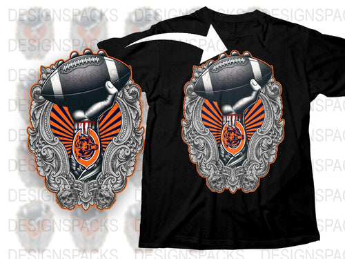 Men's Football Graphic T-Shirt, Athletic Black Tee, Sports Fan Apparel, Unique Helmet Design, Gift for Him