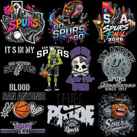 Load image into Gallery viewer, 46 Basketball Spurs San Antonio Fan Team Designs Bundle PNG
