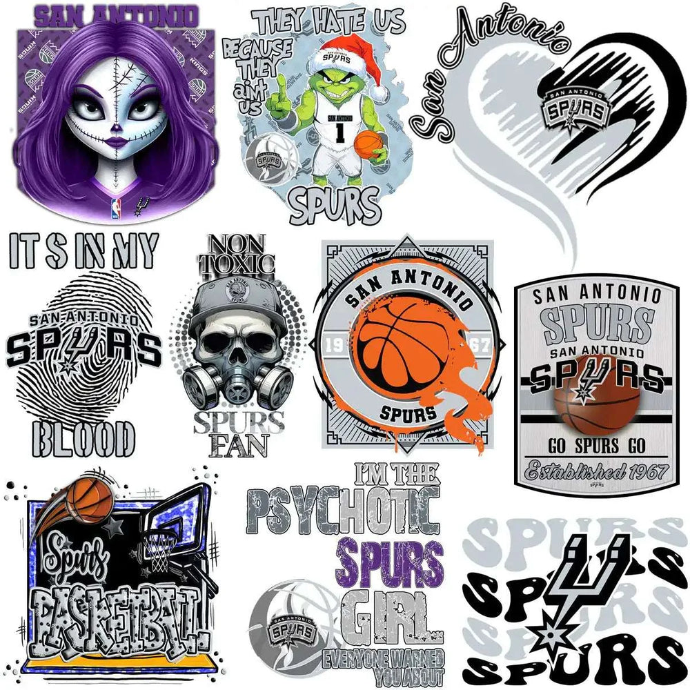 46 Basketball Spurs San Antonio Fan Team Designs Bundle PNG