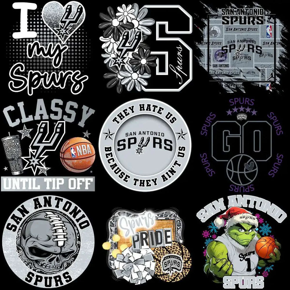 46 Basketball Spurs San Antonio Fan Team Designs Bundle PNG