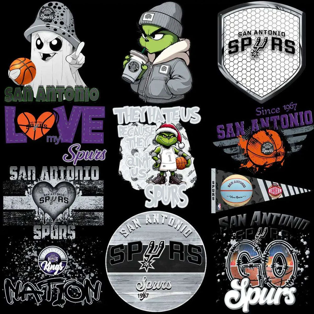 46 Basketball Spurs San Antonio Fan Team Designs Bundle PNG
