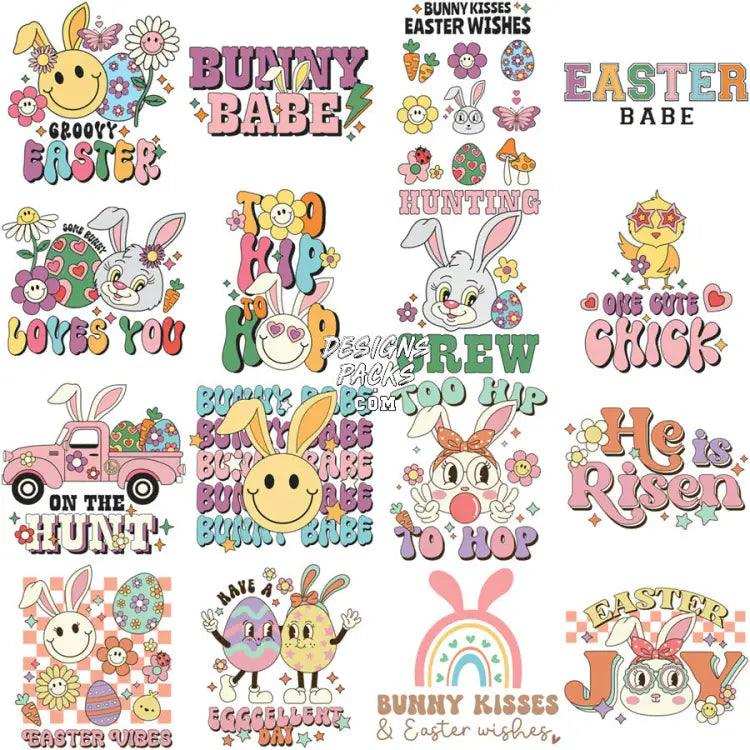 46 Mixed Easter Day Designs Bundle Png