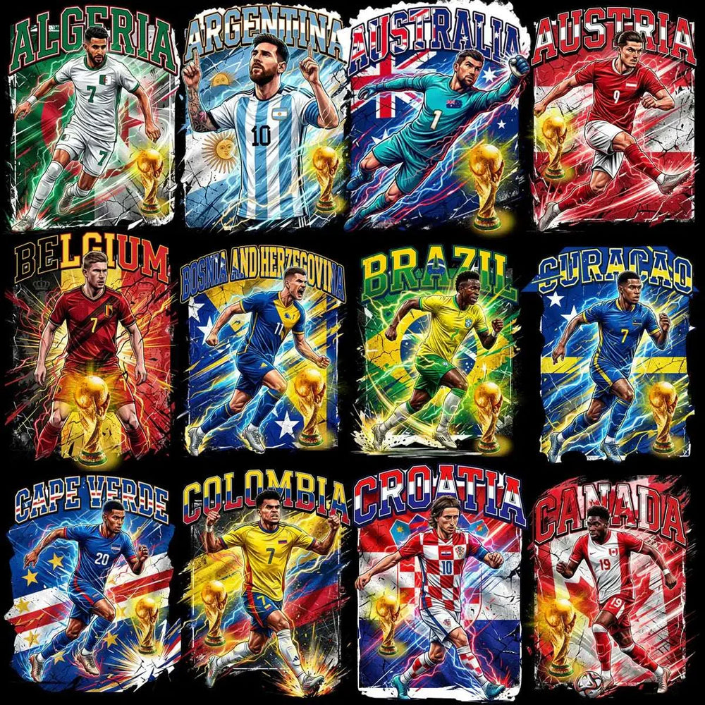 46 Soccer World Cup 2026 Players Teams Football Designs Bundle PNG
