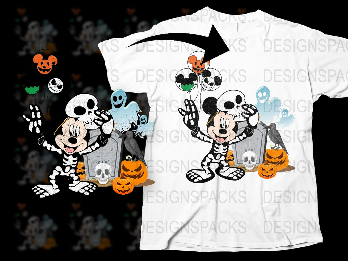 Disney Halloween T-Shirt, Mickey and Minnie Ghosts, Spooky Graphic Tee, Kids and Adult Sizes Available