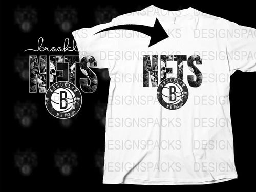 Brooklyn Nets T-Shirt Unisex, White Basketball Fan Tee, NBA Team Logo Apparel