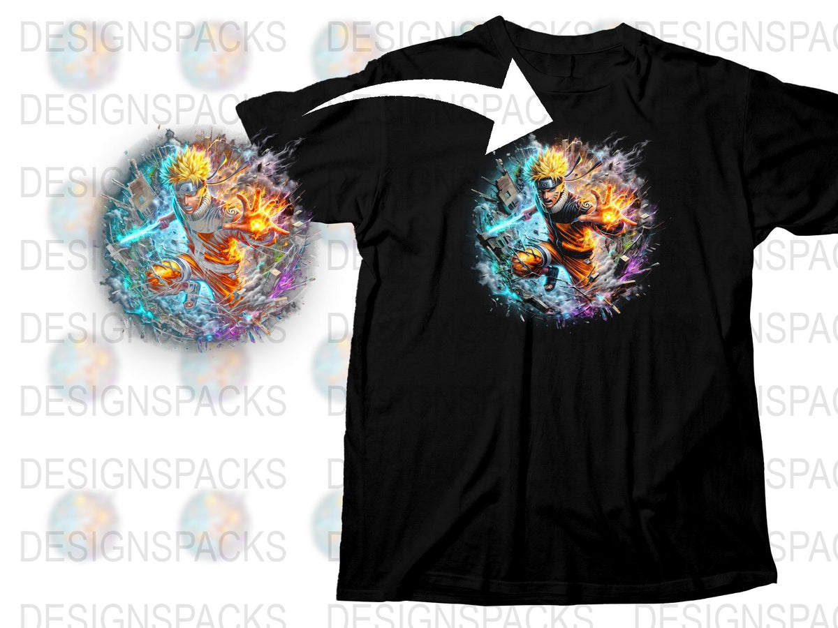 Anime Basketball T-Shirt, Cool Fiery Player Graphic Tee, Colorful Sports Casual Wear, Unisex Fashion Top