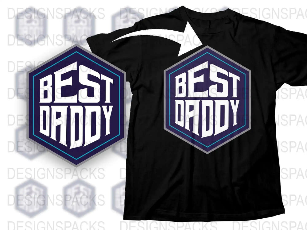 Best Daddy T-Shirt, Father's Day Gift, Black Tee, Cool Dad Shirt, Graphic Tee, Men's Fashion