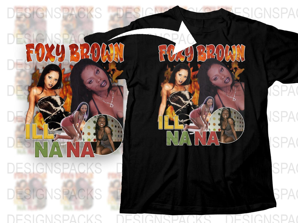 Foxy Brown Ill Na Na Album Cover T-Shirt, Vintage 90s Hip Hop Tee, Music Fan Apparel, Graphic Black Shirt, Unisex Fashion Top