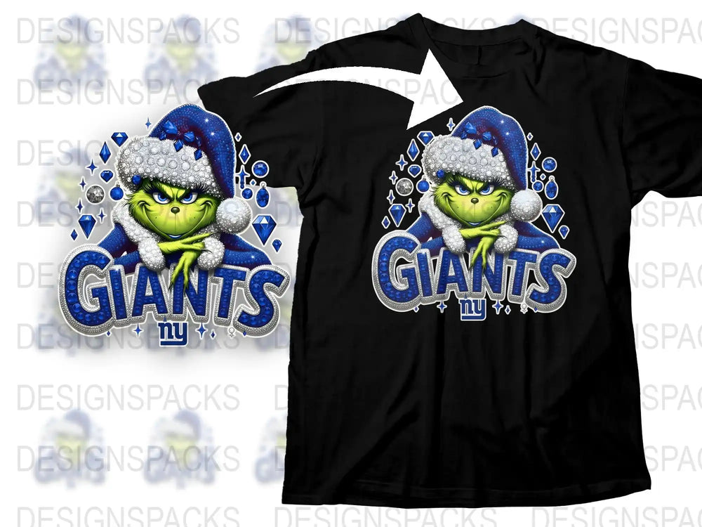 Grumpy Green Character Giants Fan T-Shirt, Winter Hat Graphic, Sports Team Apparel, Adult Unisex Sizes