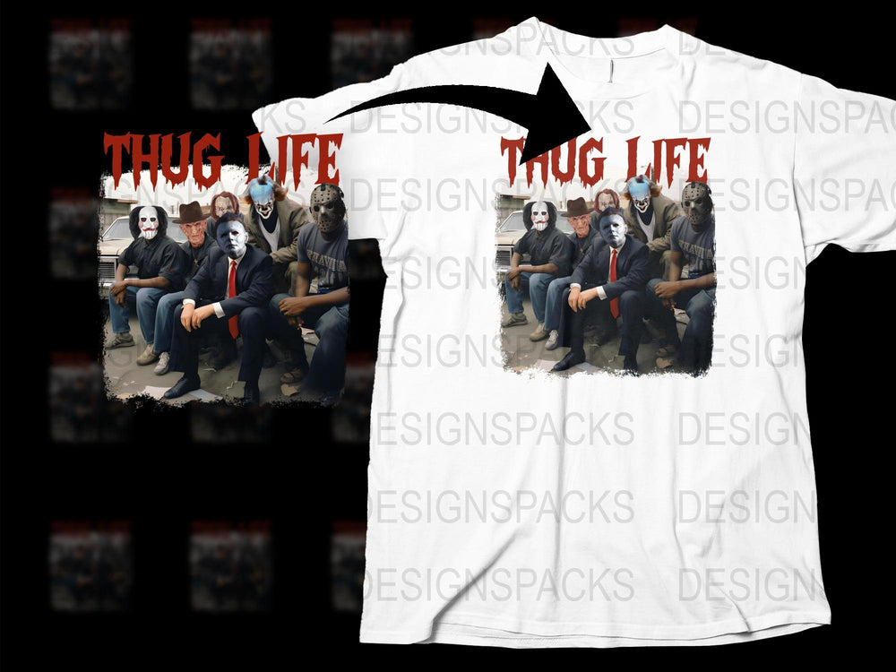 Thug Life Gorilla Gang T-Shirt, Funny Animal Meme Tee, Urban Streetwear, Unisex Graphic Shirt