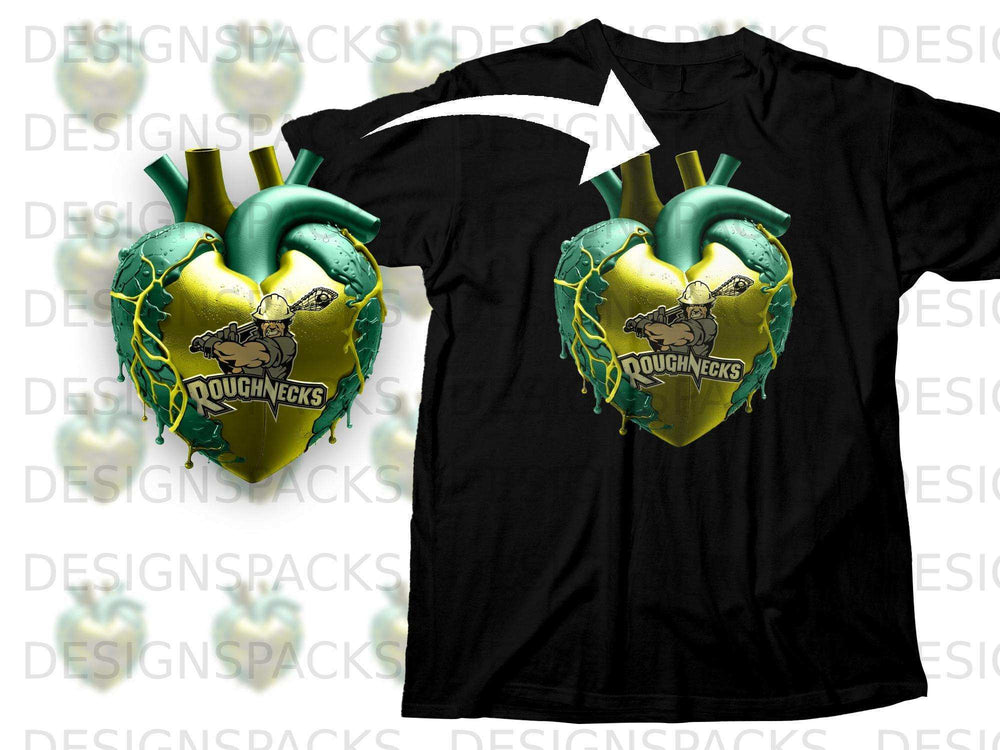Roughnecks Heart Design Shirt for Sports Fans