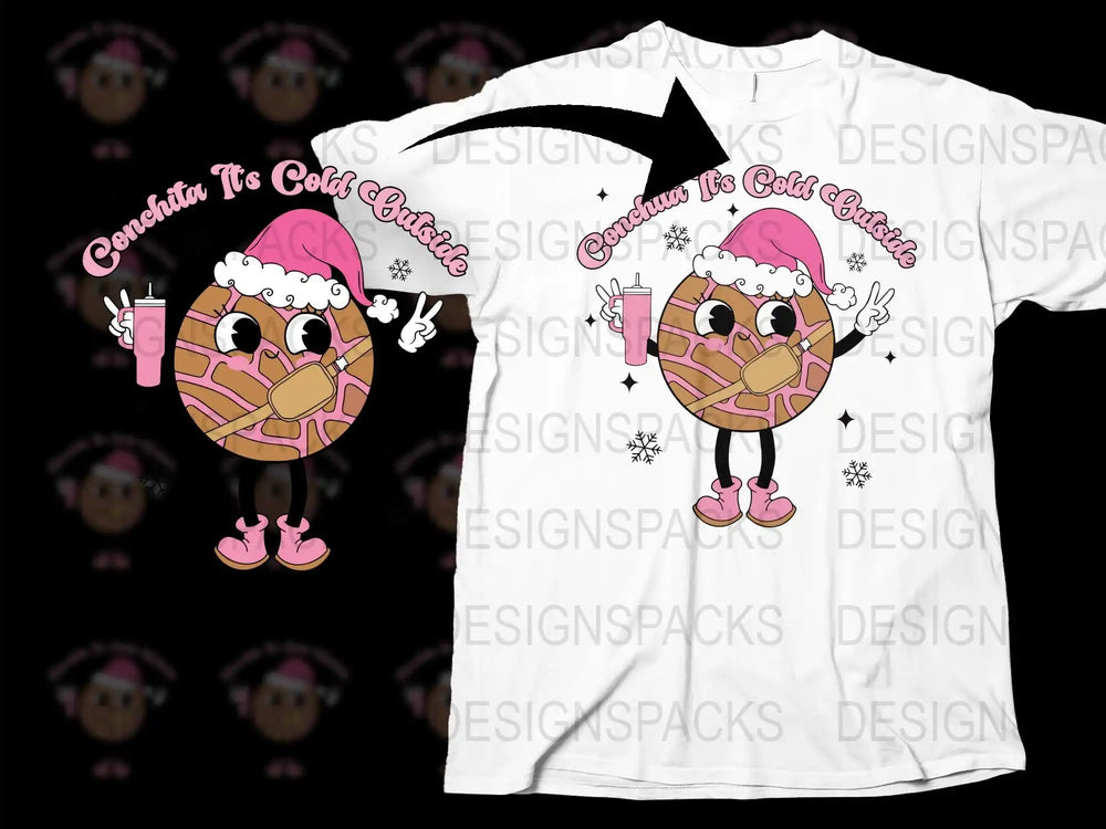 Cute Winter Waffle Cone Ice Cream T-Shirt, Festive Holiday Apparel, Kids and Adults Sizes Available