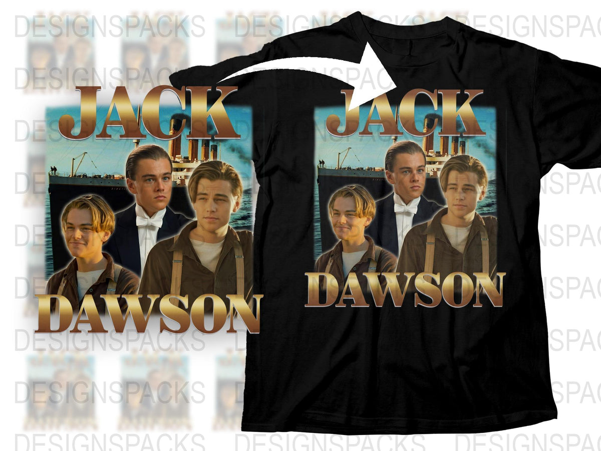 Vintage Jack Dawson Titanic Movie Graphic T-Shirt, Retro 90s Film Tee, Fan Gift