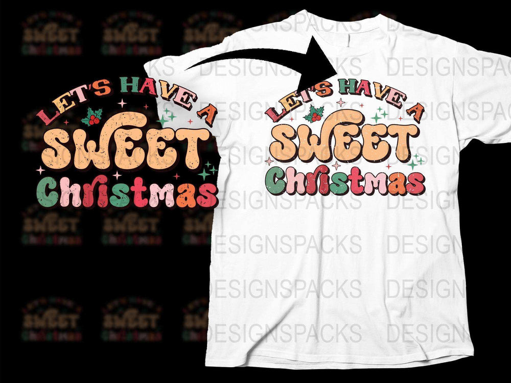 Sweet Christmas T-Shirt, Festive Holiday Graphic Tee, Colorful Xmas Apparel