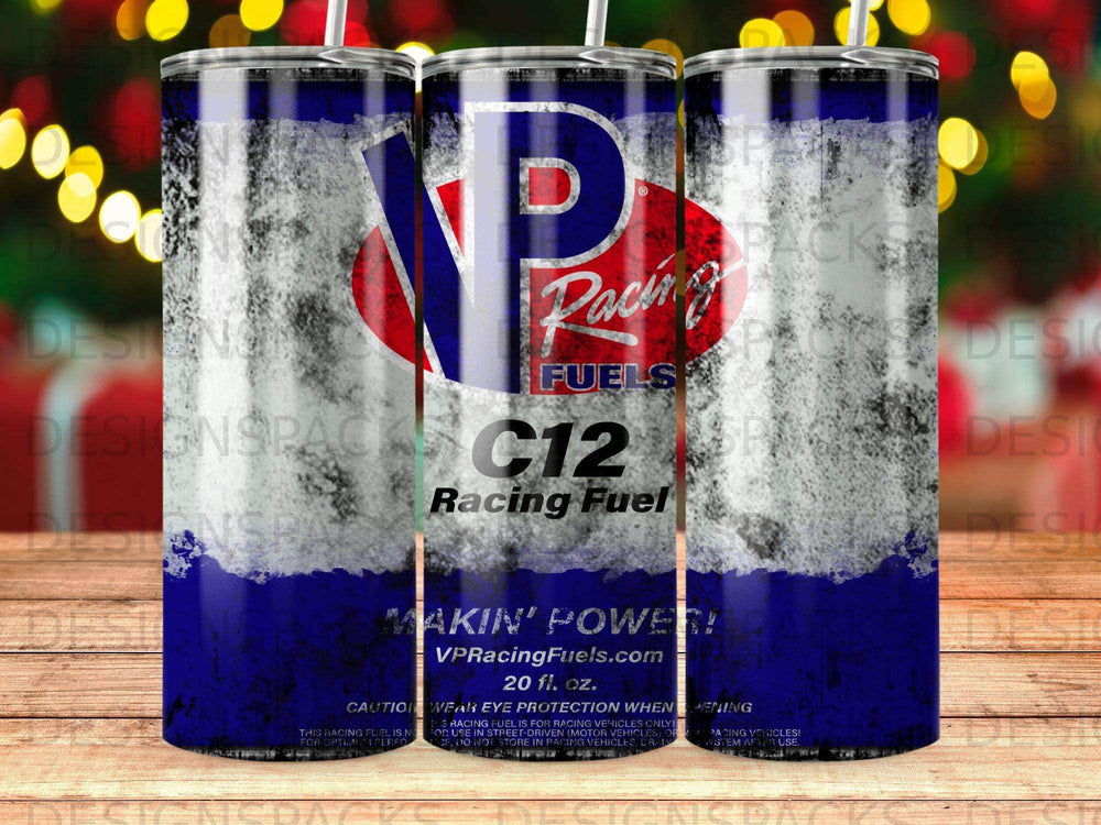 VP Racing Fuels C12 racing fuel tumbler with "Makin' Power!" text.