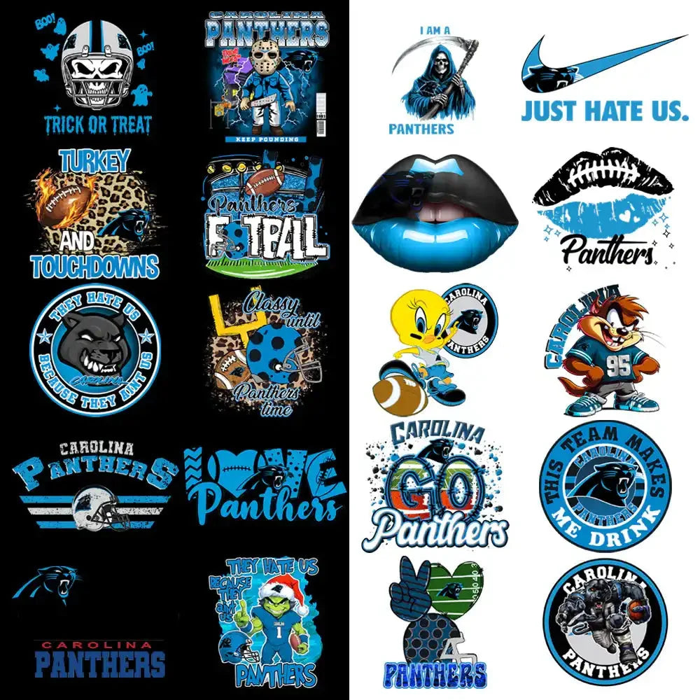 47 Carolina Panthers V1 Football Designs Bundle PNG