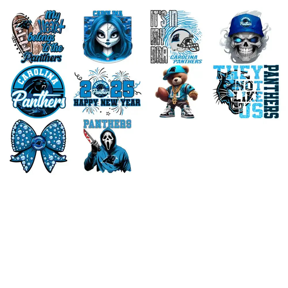 47 Carolina Panthers V1 Football Designs Bundle PNG