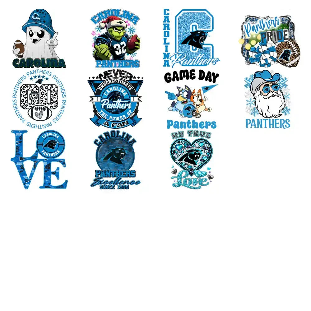 47 Carolina Panthers V2 Football Designs Bundle PNG
