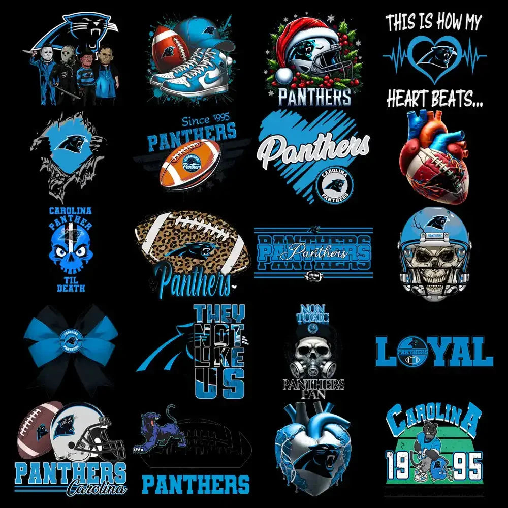47 Carolina Panthers V4 Football Designs Bundle PNG