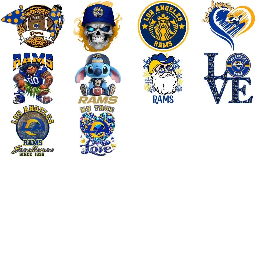 47 Los Angeles Chargers V1 Football Designs Bundle PNG