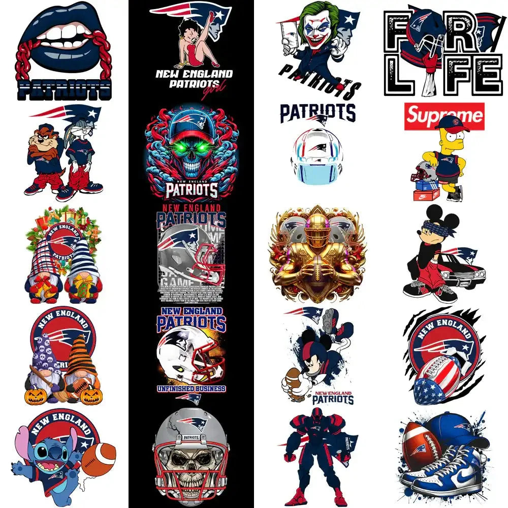 47 New England Patriots V1 Football Designs Bundle PNG