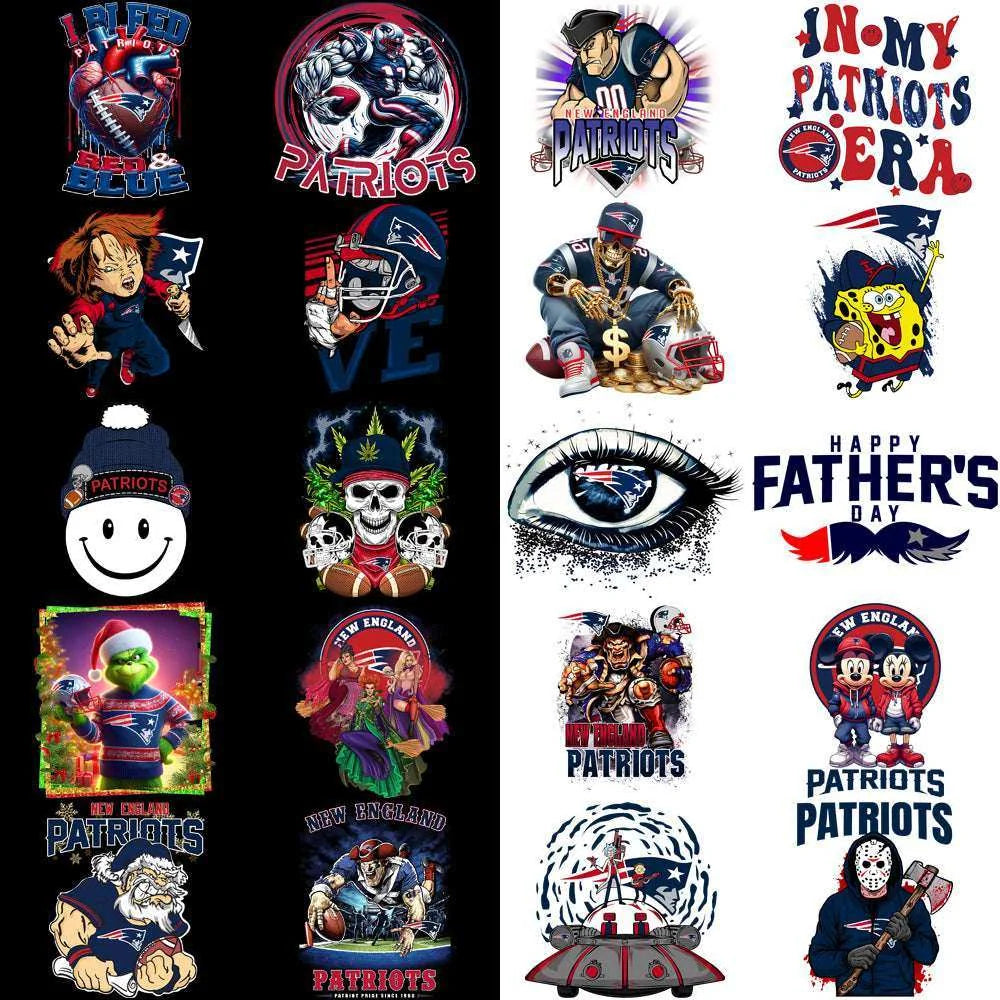 47 New England Patriots V2 Football Designs Bundle PNG