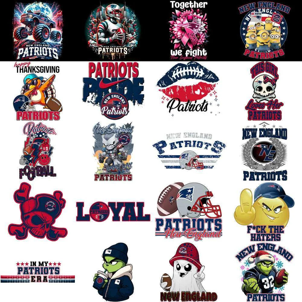 47 New England Patriots V2 Football Designs Bundle PNG