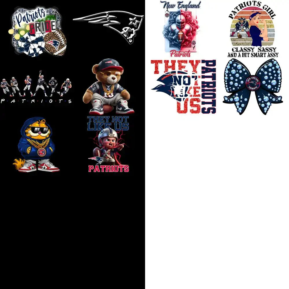 47 New England Patriots V2 Football Designs Bundle PNG